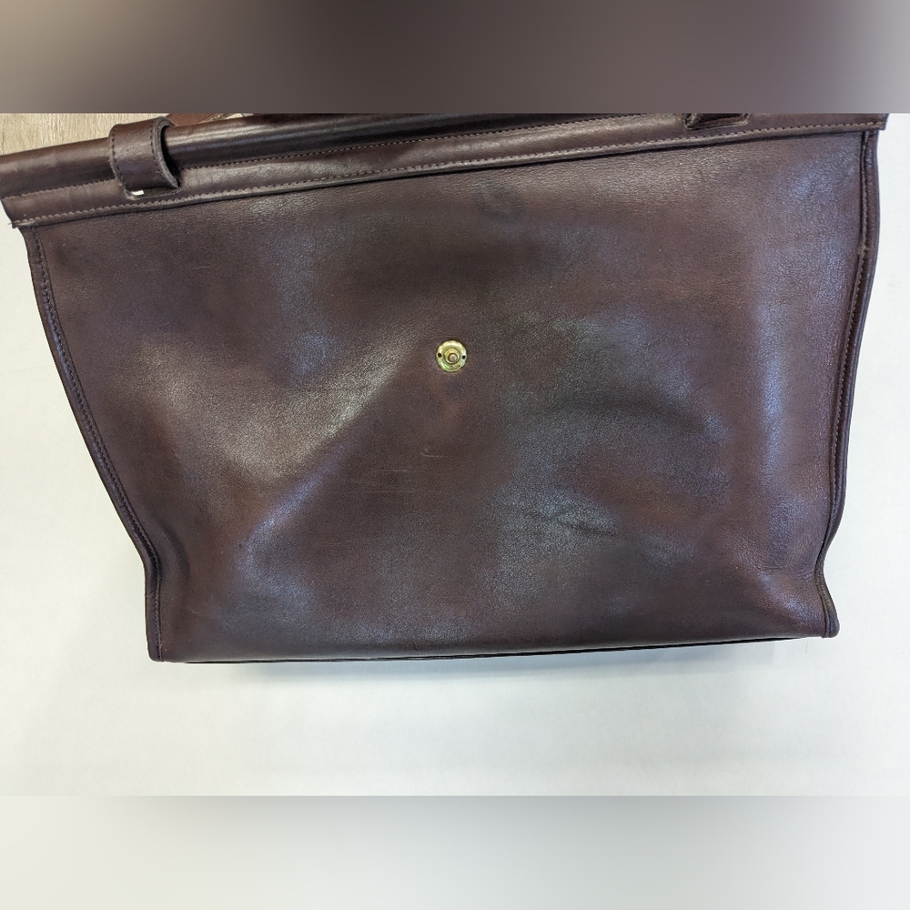 Vintage Coach Brown Leather Tote Bag - Picture 12 of 16
